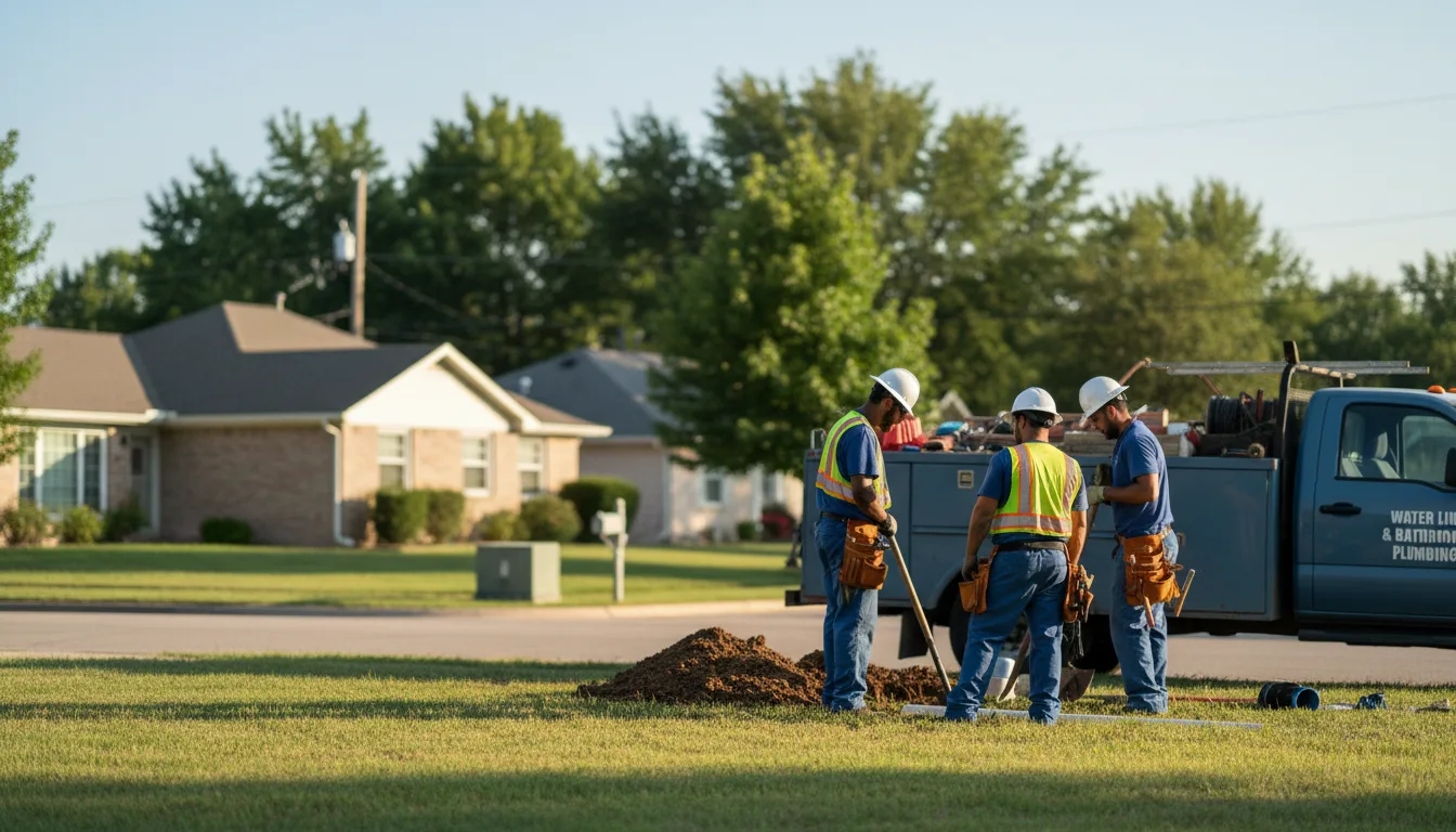 Residential water line and bathroom plumbing service in West Lafayette, IN